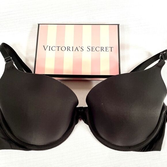 BLACK VICTORIAS SECRET LIGHTLY PADDED 34C - Picture 2 of 4
